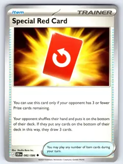Special Red Card 082/086 Uncommon Chaos Rising Pokemon Near Mint - Image 1