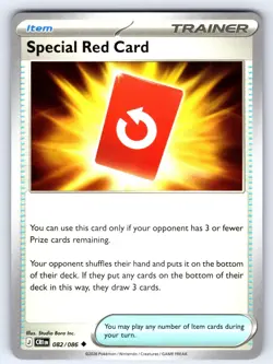 Special Red Card 082/086 Uncommon Chaos Rising Pokemon Near Mint - Image 1