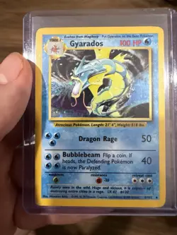 1999 Pokemon TCG Gyarados Holo Rare Unlimited Card Base Set 6/102 MP - Image 1