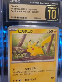 ✨🖤 Pikachu Certified Pristine 10 Graded 025/165 Pokemon 151 Card Pika Pika 💎🔥 - Image 2