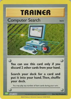 Computer Search (CLV) Holo Classic Collection Trading Card Game 020/034 NM - Image 1