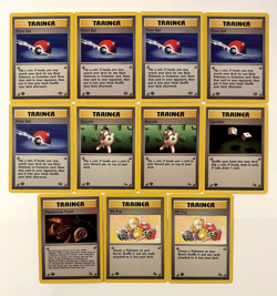 Pokemon TCG 1st Edition Trainers Fossil/Jungle 1999 LOT of 11 Cards NM to MP - Image 1