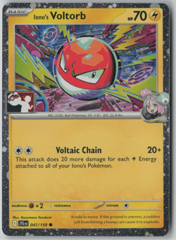 Iono's Voltorb 047/159 Prize Pack Series Cards Common NM Holo - Image 1
