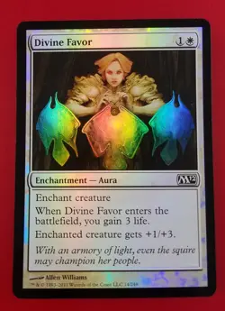 1x Divine Favor | FOIL | M12 Magic 2012 | MTG Magic Cards - Image 1