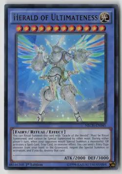Yugioh Herald of Ultimateness NECH-EN045 1st Edition Ultra Rare NM - Image 1