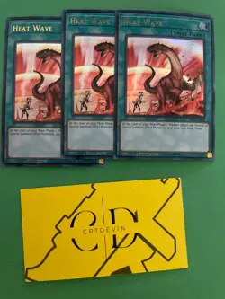 Yugioh Heat Wave Ultra Rare RA03-EN058 x3 Near Mint 1st Edition - Image 1