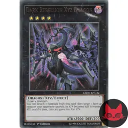 Yugioh Dark Rebellion Xyz Dragon LEDD-ENC32 Ultra Rare 1st Edition HP - Image 1