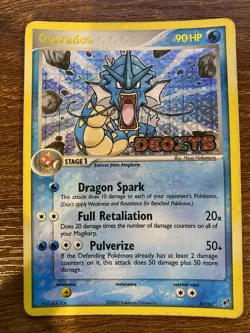 Pokemon Gyarados TCG Deoxys Holo Card 8/107 Moderately Played - Image 1