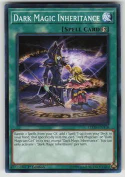 Dark Magic Inheritance LEDD-ENA18 Legendary Dragon Decks Yu-Gi-Oh 1st Edition NM - Image 1