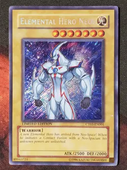 Yugioh Elemental Hero Neos CT03-EN001 Secret Rare Limited Edition HP/MP - Image 1