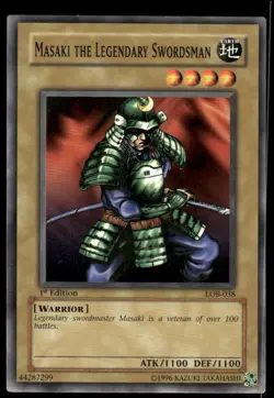 Masaki the Legendary Swordsman 1996 1st Edition Yu-Gi-Oh! TCG Card (NM) - Image 1