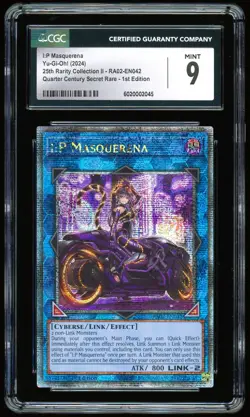 YuGiOh CGC 9 I:P Masquerena - Alternate Art - QCR RA02-EN042 - 1st Edition - Image 1