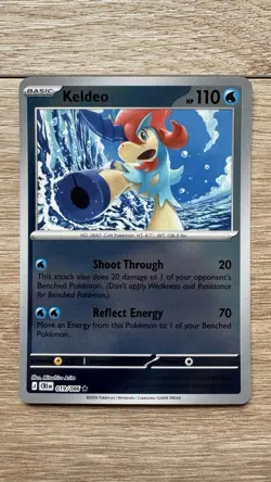 Pokemon Keldeo 019/086 - ME04: Chaos Rising Rare Reverse Holo Card NM - Image 1