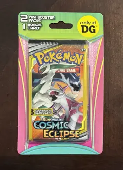 Pokemon TCG Cosmic Eclipse 2x 3-card Mini Booster Packs + Bonus Card - Image 1