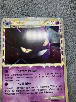 Crobat Prime 84/95 HGSS Unleashed Pokemon Card Holo Foil Rare MP/HP - Image 3
