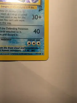 Pokemon Poliwrath Holo Rare Base Set 2 15/130 2000 Wizards English TCG - Image 3