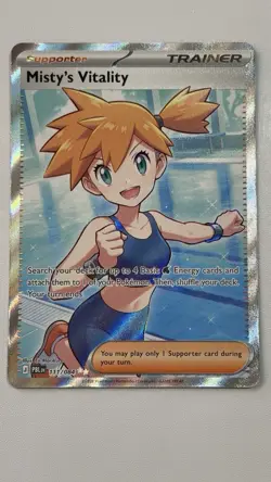 Misty's Vitality 111/084 Pokemon TCG Me05: Pitch Black Full Art Holo - Image 1