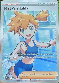 Misty's Vitality 111/084 Pokemon TCG Me05: Pitch Black Full Art Holo - Image 2