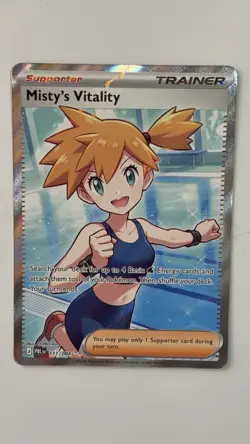 Misty's Vitality 111/084 Pokemon TCG Me05: Pitch Black Full Art Holo - Image 5