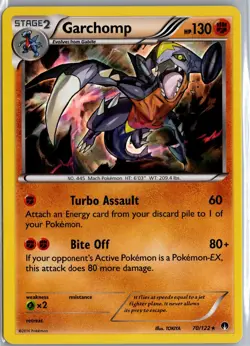Garchomp 70/122 Holo Rare BREAKpoint Pokemon Holo Lightly Played - Image 1