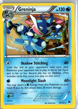 Greninja 40/122 Rare BREAKpoint Pokemon Lightly Played - Image 1