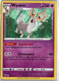 Wyrdeer 069/189 Holo Rare Astral Radiance Pokemon Holo Lightly Played - Image 1