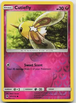 Cutiefly 145/214 Common Lost Thunder Pokemon Reverse Holo Near Mint - Image 1