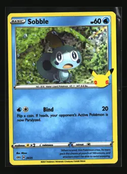 Pokemon SOBBLE 24/25 Holo (2021 McDonald's 25th Anniversary Promos) NM/Near Mint - Image 1