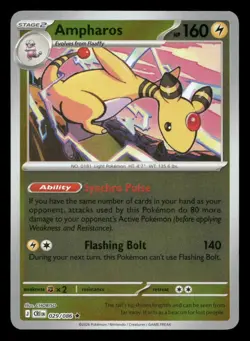 Ampharos 029/086 Chaos Rising Reverse Holo NM/M Pokemon - Image 1