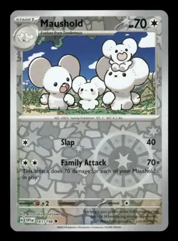 MAUSHOLD 161/198 UNCOMMON SCARLET & VIOLET POKEMON REVERSE HOLO LP - Image 1