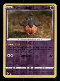 PUMPKABOO 076/203 COMMON EVOLVING SKIES POKEMON REVERSE HOLO LP - Image 1