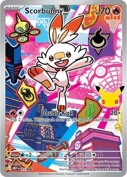 Scorbunny Pokemon TCG Mega Evolution Promo 053 Promo NM - Image 1