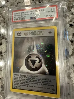 PSA 8 NM Metal Energy Holo Neo Genesis 19/111 Pokemon Card 1st Edition - Image 1