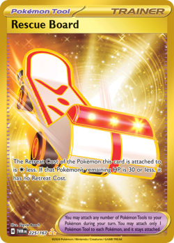 RESCUE BOARD 225/167 HYPER RARE TWILIGHT MASQUERADE POKEMON NEAR MINT - Image 1