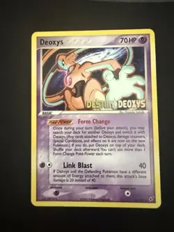 2005 Pokemon Deoxys - Destiny Deoxys Foil Stamped Card 16/107 - Played - RARE - Image 1
