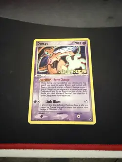 2005 Pokemon Deoxys - Destiny Deoxys Foil Stamped Card 16/107 - Played - RARE - Image 2