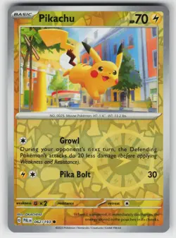 Pikachu 062 Reverse Holo 193 C Paldea Evolved NM Pokemon - Image 1