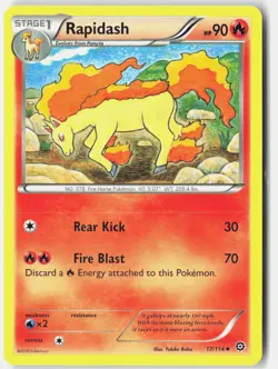 Rapidash 17/114 Uncommon Steam Siege Pokemon Near Mint - Image 1