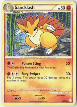 Sandslash 29/123 Rare HeartGold & SoulSilver Pokemon Lightly Played - Image 1