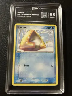 Pokemon Snorunt 64/106 EX Emerald 2005 Regular TAG Graded 8.5 - Image 1
