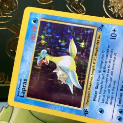 Pokemon TCG Lapras 10/62 Fossil 1st Edition Holo Rare LP + NM - - Image 3