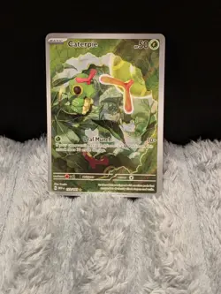 Pokemon TCG Caterpie 172/165 Sv: Scarlet & Violet 151 Illustration Rare Holo NM - Image 1