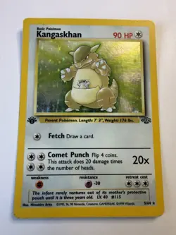 Pokemon Kangaskhan 5/64 Jungle Holo Rare Unlimited WotC 1999 Vintage - Image 1