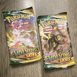 2! pokemon Sword & Shield Evolving Skies Booster Pack Factory Sealed - Umbreon - Image 1