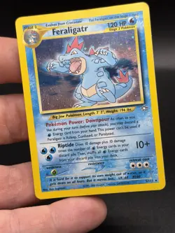 Pokemon Neo Genesis - Feraligatr 5/111 Holo Rare Vtg Vintage Wotc Tcg MP HU3 - Image 2