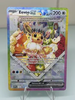 Pokemon Prismatic Evolutions SPC Eevee Ex 174 Eevee Deckbox Eeveelutions Playmat - Image 2