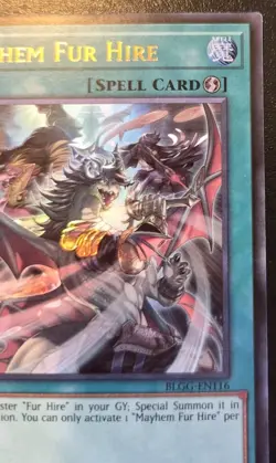 Mayhem Fur Hire BLGG-EN116 1st Edition Ultra Rare Glorious Gallery Yu-Gi-Oh! TCG - Image 3