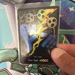 One Piece CCG Card Game Don!! Card "Your Turn +1000" DON! TEXTURED - Image 3