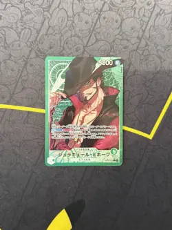 ONE PIECE Dracule Mihawk Alt Art OP14-020 L The Azure Sea's Seven Japanese NM - Image 1