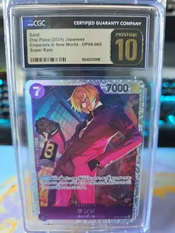 👑 Sanji OP09-065 Super Rare Emperors New World One Piece Certified Pristine 10 - Image 1
